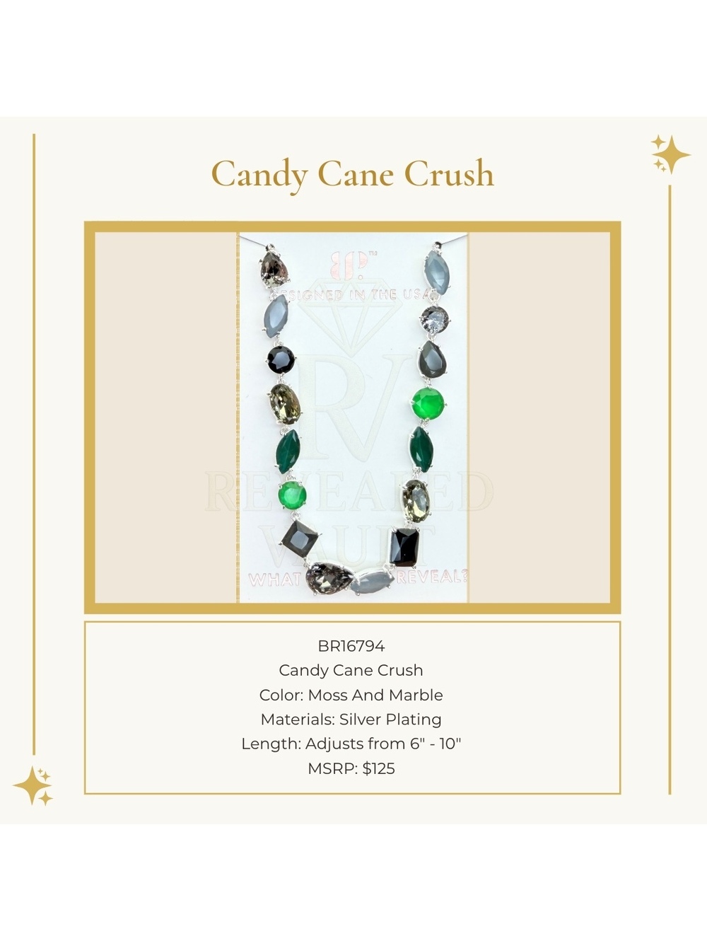 Candy Cane Crush - Moss and Marble - Holiday Jewel Candy